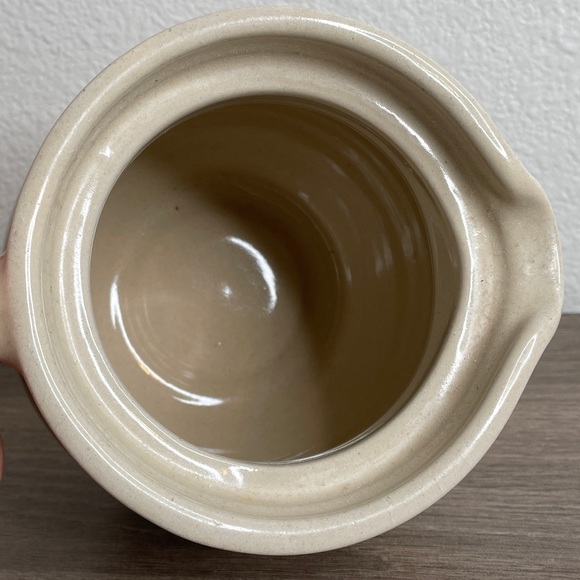 Vintage P. R. Paul Storie Pitcher  Pottery Co Marshall TX Blue Barn 5.5” Tall - Picture 5 of 5